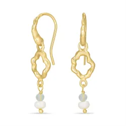 prehnite Ohrringe in vergoldetem Silber - Loom Stones