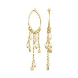 20 mm Perle Kreole in vergoldetem Silber