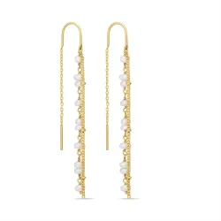 lange ketten ohrringe in vergoldetem Silber