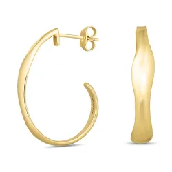 20 mm Halbkreolen in vergoldetem Silber