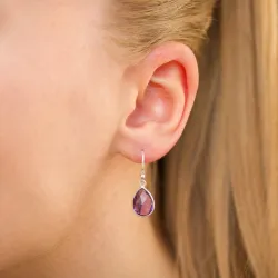 Tropfen Amethyst Ohrringe in Silber
