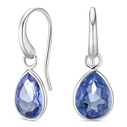 violettem Bergkristall Ohrringe in Silber - Loom Stones