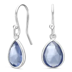 violettem Bergkristall Ohrringe in Silber - Loom Stones