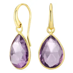 Amethyst Ohrringe in vergoldetem Silber