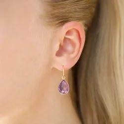Amethyst Ohrringe in vergoldetem Silber