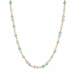 mehrfarbigem Halskette aus vergoldetem Sterlingsilber - Loom Stones