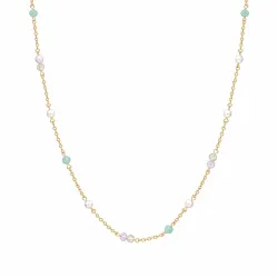 mehrfarbigem Halskette aus vergoldetem Sterlingsilber - Loom Stones