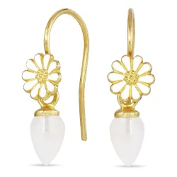 Marguerite Mondstein Ohrhaken in vergoldetem Silber