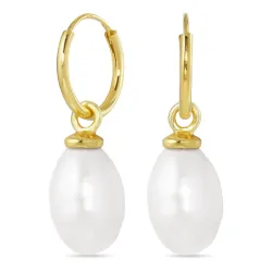 Perle Kreole in vergoldetem Silber