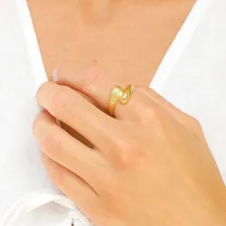 Ring aus vergoldetes Messing - Eliné