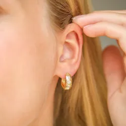 Zirkon Kreole in vergoldetes Messing - Eliné