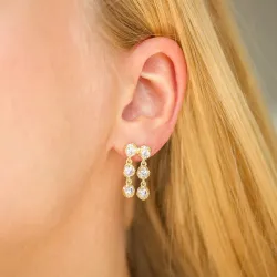 lange Ohrringe in vergoldetes Messing - Eliné