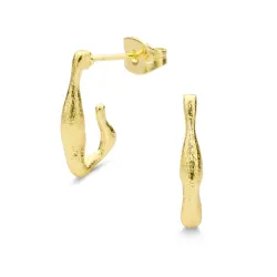 Halbkreolen in vergoldetes Messing - Eliné