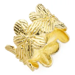 Blumen Ring aus vergoldetes Messing