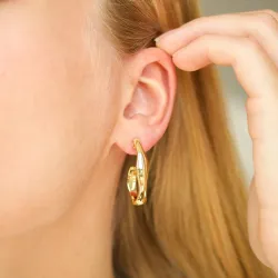 Halbkreolen in vergoldetes Messing - Eliné