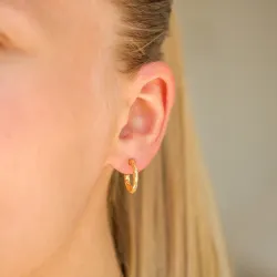 14 mm Halbkreolen in vergoldetes Messing - Eliné