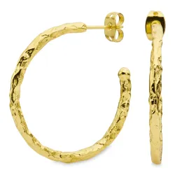 30 mm Halbkreolen in vergoldetes Messing - Eliné