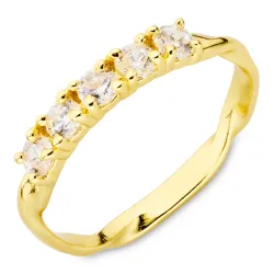 Zirkon Ring aus vergoldetes Messing - Eliné