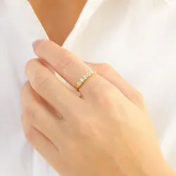 Zirkon Ring aus vergoldetes Messing - Eliné