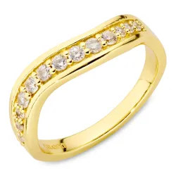 Zirkon Ring aus vergoldetes Messing - Eliné