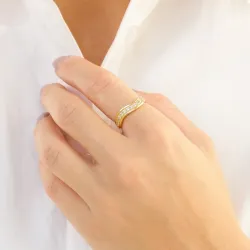 Zirkon Ring aus vergoldetes Messing - Eliné