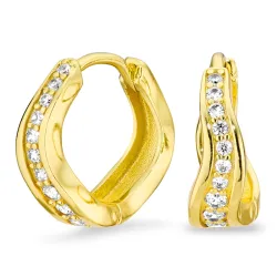 Zirkon Kreole in vergoldetes Messing - Eliné