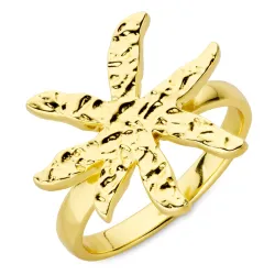 Blumen Ring aus vergoldetes Messing - Eliné