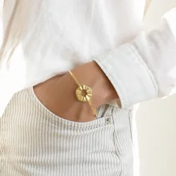 Blumen Armband aus vergoldetes Messing - Eliné