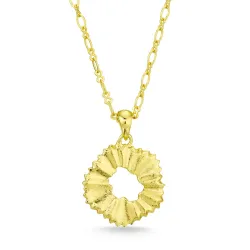 Blumen Halskette aus vergoldetes Messing - Eliné