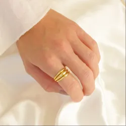 Ring aus vergoldetes Messing - Eliné