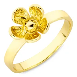 Blumen Ring aus vergoldetes Messing - Eliné