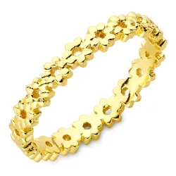 Blumen Ring aus vergoldetes Messing - Eliné