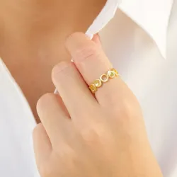 runder Ring aus vergoldetes Messing - Eliné