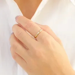 Zirkon Ring aus vergoldetes Messing - Eliné