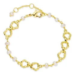 Perle Armband aus vergoldetes Messing - Eliné