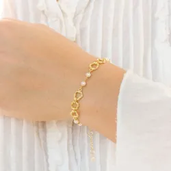 Perle Armband aus vergoldetes Messing - Eliné
