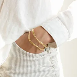 Armreif aus vergoldetes Messing  x 21,8 mm  - Eliné