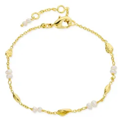 Perle Armband aus vergoldetes Messing - Eliné