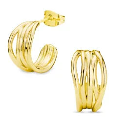 Halbkreolen in vergoldetes Messing - Eliné