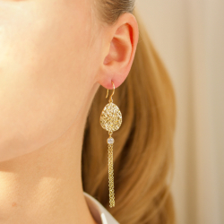 Zirkon Ohrringe in vergoldetes Messing - Eliné