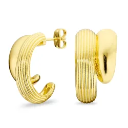 Halbkreolen in vergoldetes Messing - Eliné