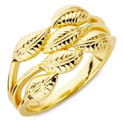 Blatt Ring aus vergoldetes Messing - Eliné