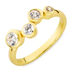 Zirkon Ring aus vergoldetes Messing - Bubbly Sparkle