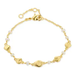 Perle Armband aus vergoldetes Messing - Eliné