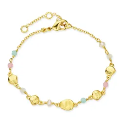 mehrfarbigem Armband aus vergoldetes Messing - Eliné