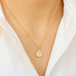 Schale Halskette aus vergoldetes Messing - Eliné