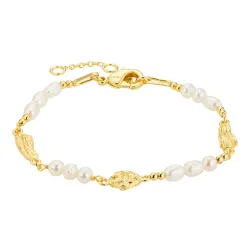 Perle Armband aus vergoldetes Messing - Eliné