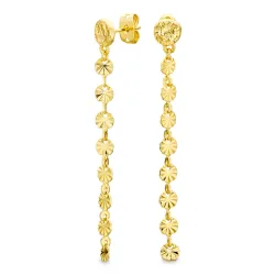 lange Ohrringe in vergoldetes Messing - Eliné