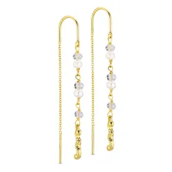 lange ketten ohrringe in vergoldetes Messing - Eliné