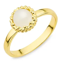 Mondstein Ring aus vergoldetes Messing - Eliné